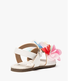 sandales bebe fille avec fleurs en tulle multicolores blanc sandales et nu-pieds7492001_4