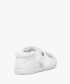 tennis bebe fille en toile facon babies a scratch blanc baskets et tennis7493001_4