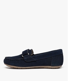 mocassins garcon avec fermeture scratch bleu chaussures basses7505001_3