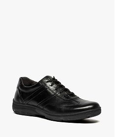 derbies homme confort unis a lacets dessus cuir noir chaussures de ville7513401_2