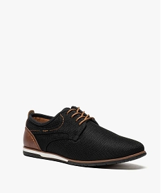 derbies homme en mesh avec semelle sport noir baskets et tennis7514001_2