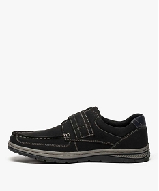 mocassins bateau homme en cuir a scratch noir7521201_3