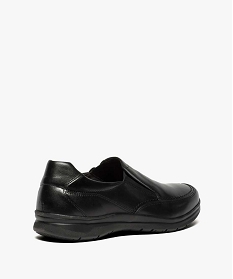 mocassins homme chaussures confort dessus en cuir uni noir7526401_4