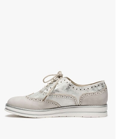 derbies femme pailletes avec bout golf gris derbies7529801_3