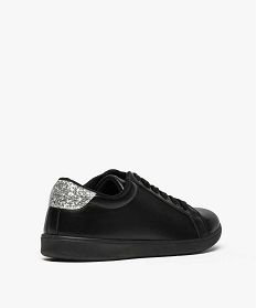 tennis femme a lacets unies avec contrefort paillete noir standard7531501_4