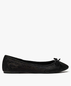 ballerines femme pailletees en toile imitation dentelle noir ballerines7560601_1