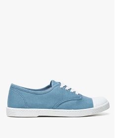 tennis femme en toile coloree a bout renforce bleu baskets et tennis7570601_1