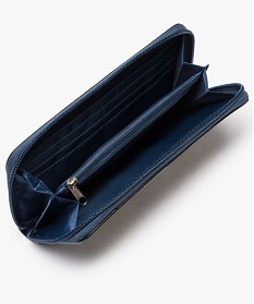 portefeuille femme avec tissage multicolore devant bleu7597701_3