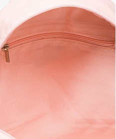 sac a dos femme en toile matelassee avec pompon decoratif rose sacs a dos et sacs de voyage7603701_4