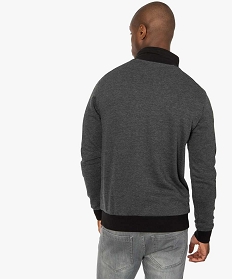 sweat homme bicolore a col cheminee croise gris7604801_3