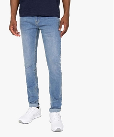 jean homme skinny delave avec plis sur les hanches bleu jeans7605801_1