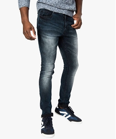 jean homme skinny delave avec plis sur les hanches bleu jeans7606001_1