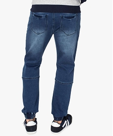 pantalon  homme jogpant en denim avec taille elastique bleu jeans7607801_3