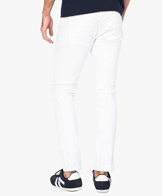 jean homme coupe slim en coton stretch a taille haute blanc jeans7608001_3