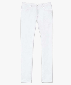 jean homme coupe slim en coton stretch a taille haute blanc jeans7608001_4