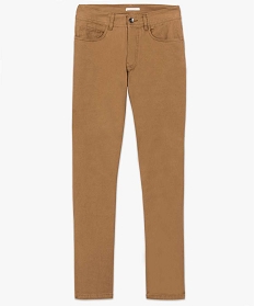 pantalon homme 5 poches coupe regular en toile unie orange pantalons de costume7609901_4