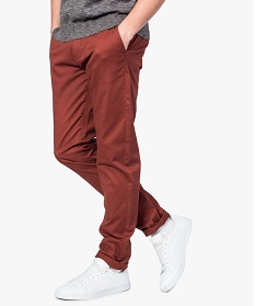 pantalon homme chino straight taille normale orange7610201_1