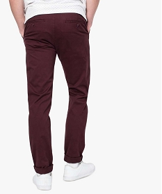 pantalon homme chino coupe straight rouge7610401_3