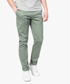 pantalon homme chino straight taille normale vert7610501_1