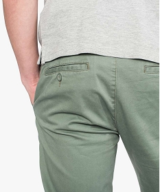 pantalon homme chino coupe slim vert pantalons de costume7610501_2