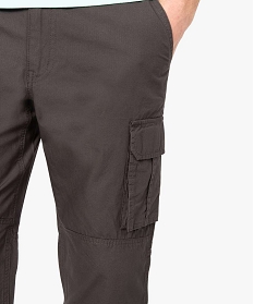 pantacourt homme en toile avec nombreuses poches gris shorts et bermudas7612501_2