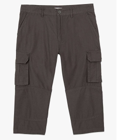 pantacourt homme en toile avec nombreuses poches gris shorts et bermudas7612501_4