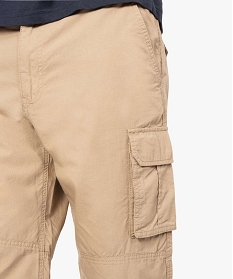 pantacourt homme en toile avec nombreuses poches beige shorts et bermudas7612601_2