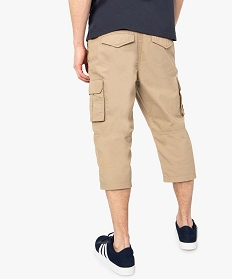 pantacourt homme en toile avec nombreuses poches beige shorts et bermudas7612601_3