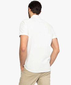 chemise homme a manches courtes et poches poitrine blanc7613701_3