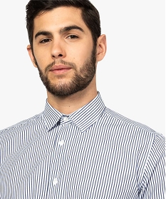 chemise homme coupe slim fit a rayures contrastantes bleu7617101_2
