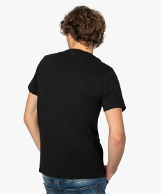 tee-shirt homme regular a manches courtes en coton bio noir7626601_3