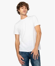 tee-shirt homme regular a manches courtes en coton bio blanc7626701_1