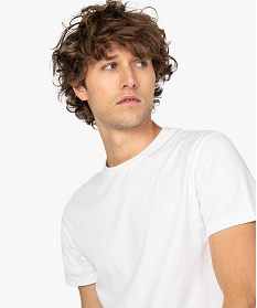 tee-shirt homme regular a manches courtes en coton bio blanc tee-shirts7626701_2