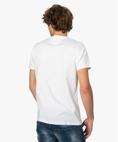 tee-shirt homme regular a manches courtes en coton bio blanc tee-shirts7626701_3