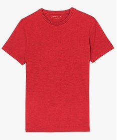 tee-shirt homme regular a manches courtes en coton bio rouge7627001_4