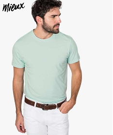 tee-shirt homme regular a manches courtes en coton bio vert7629401_1
