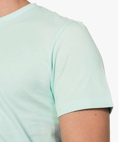 tee-shirt homme regular a manches courtes en coton bio vert tee-shirts7629401_2