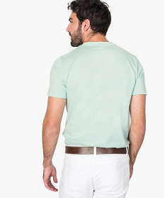 tee-shirt homme regular a manches courtes en coton bio vert tee-shirts7629401_3