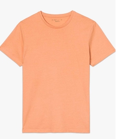 tee-shirt homme regular a manches courtes en coton bio orange7629501_4