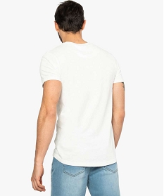 tee-shirt homme a poche poitrine imprimee jungle en coton bio beige tee-shirts7629801_3