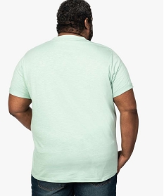 tee-shirt homme en coton bio avec motifs feuillage vert tee-shirts7631601_3