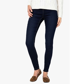 jegging femme taille normale facon denim brut bleu jeans7640301_1
