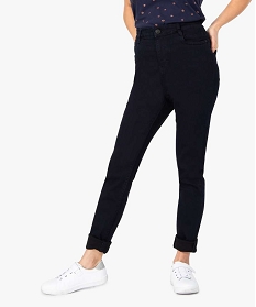 jean femme slim taille haute en stretch avec leger delavage bleu pantalons jeans et leggings7640501_1