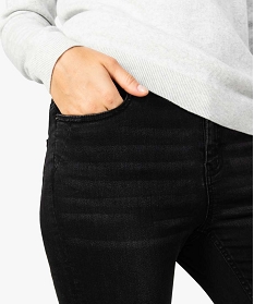 jean femme skinny a taille normale en stretch delave noir jeans7640701_2