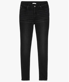 jean femme skinny a taille normale en stretch delave noir jeans7640701_4