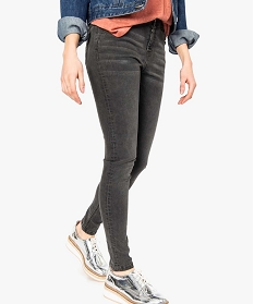 jean femme skinny stretch taille normale delave sur lavant gris pantalons jeans et leggings7641101_1