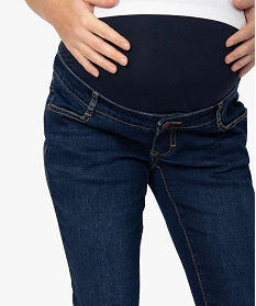 jean de grossesse slim 4 poches avec bandeau jersey bleu7641701_2