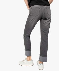 pantalon femme coupe regular 4 poches gris7641901_3