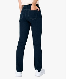 jean femme regular taille normale et surpiqures contrastantes bleu pantalons jeans et leggings7642001_3
