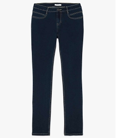 jean femme regular taille normale et surpiqures contrastantes bleu pantalons jeans et leggings7642001_4